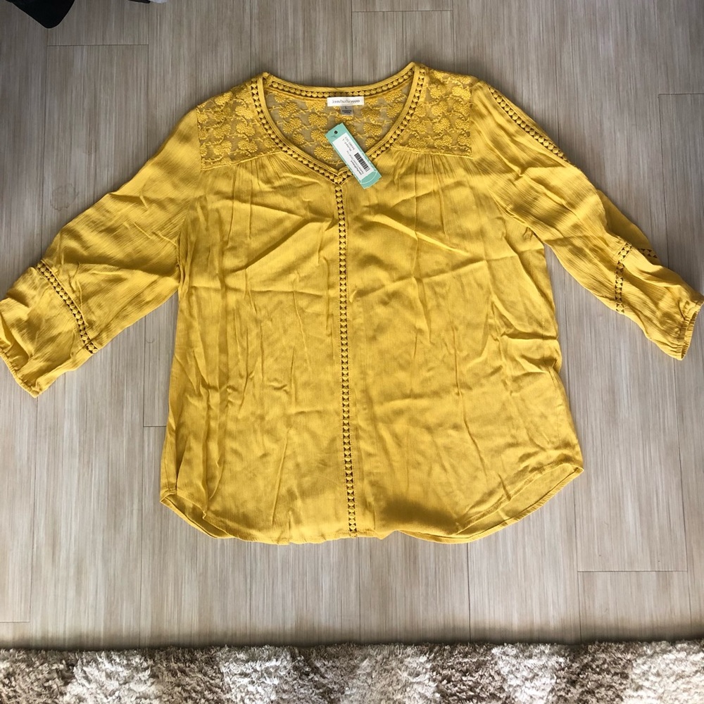 Stitch Fix Mustard Blouse